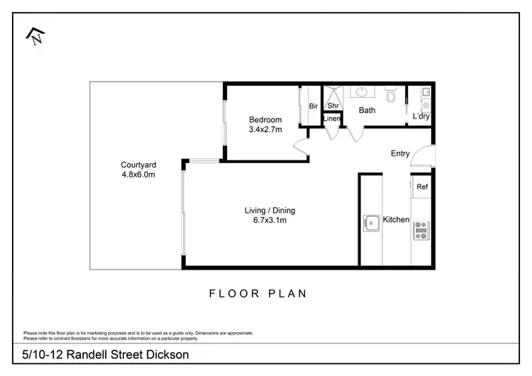 Floorplan of Homely apartment listing, 5/10-12 Randell Street, Dickson ACT 2602