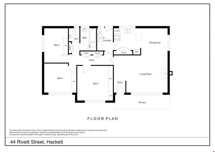 Floorplan of Homely house listing, 44 Rivett Street, Hackett ACT 2602