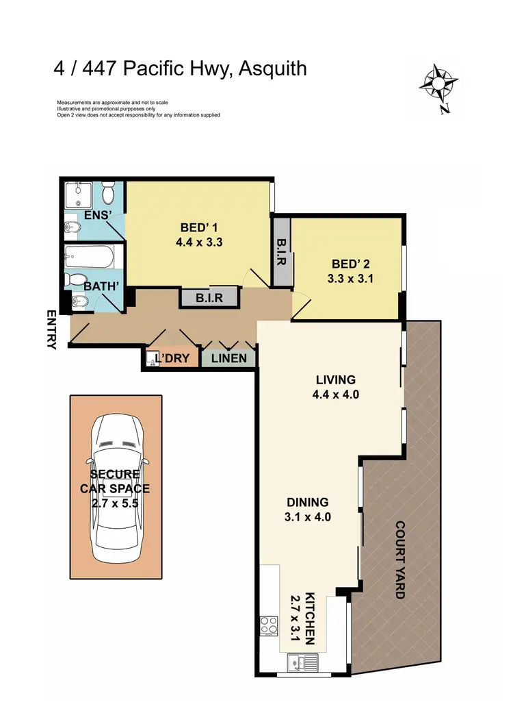 Floorplan of Homely apartment listing, 4/447-451 Pacific Highway, Asquith NSW 2077
