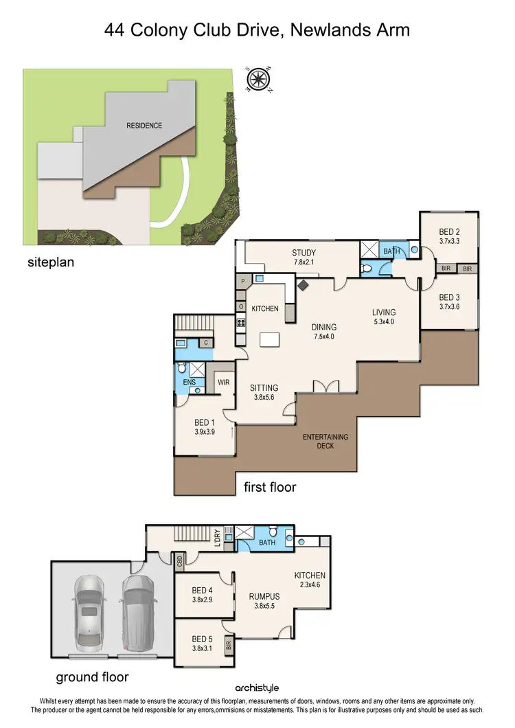 Floorplan of Homely house listing, 44 Colony Club Drive, Newlands Arm VIC 3875