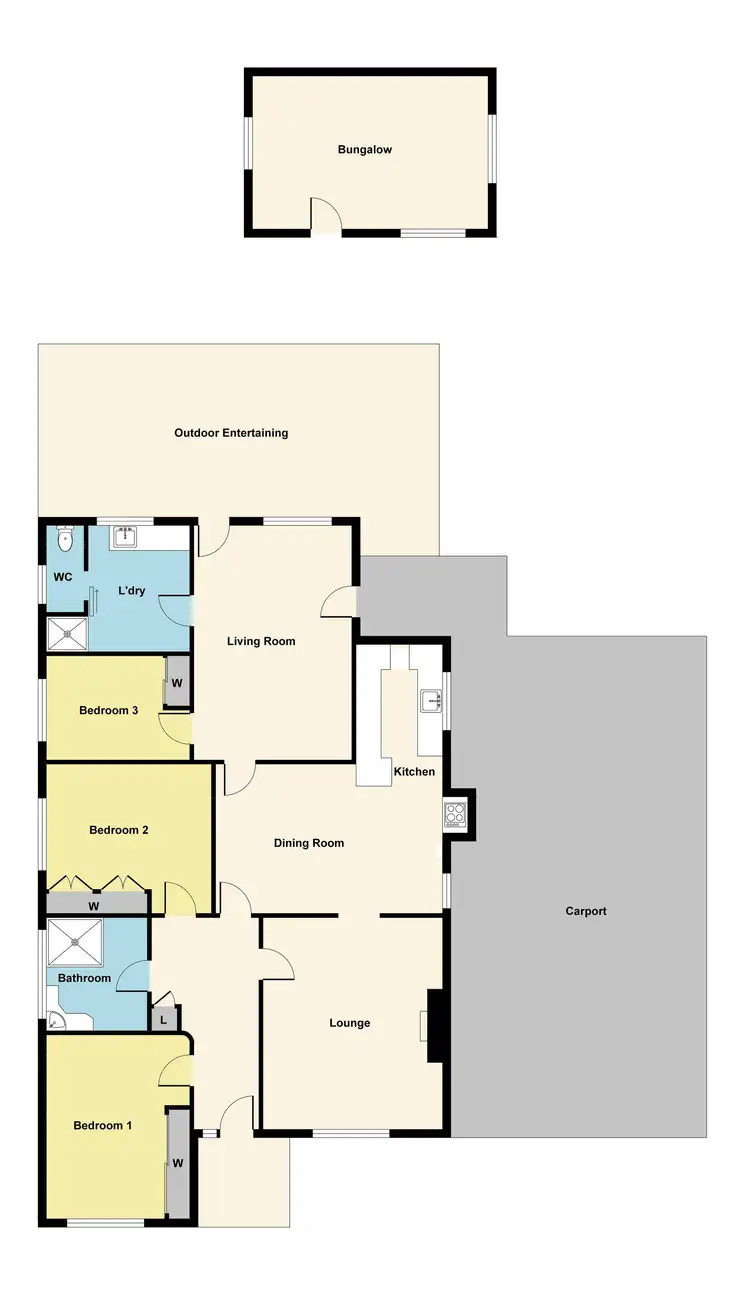Floorplan of Homely house listing, 16 Cemetery Road, Landsborough VIC 3384