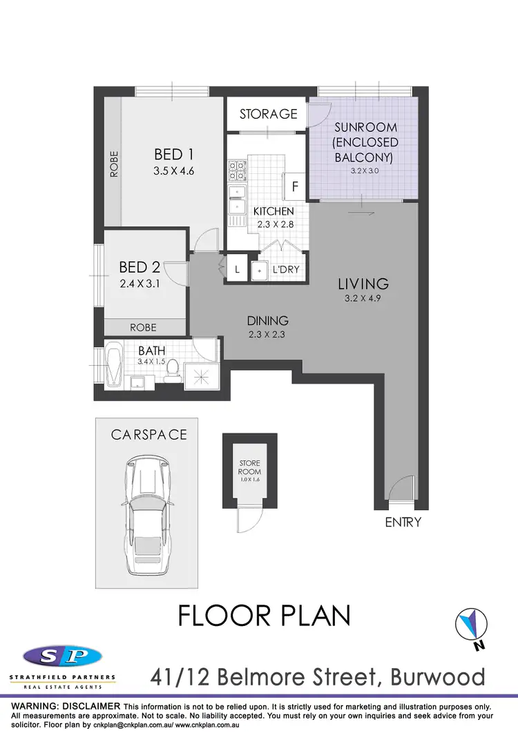 Floorplan of Homely apartment listing, 41/12-16 Belmore Street, Burwood NSW 2134