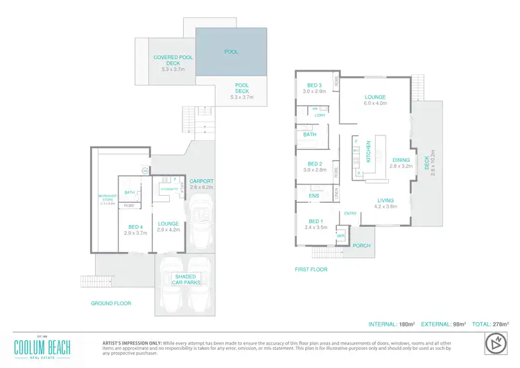 Floorplan of Homely house listing, 8 Yarrock Street, Coolum Beach QLD 4573