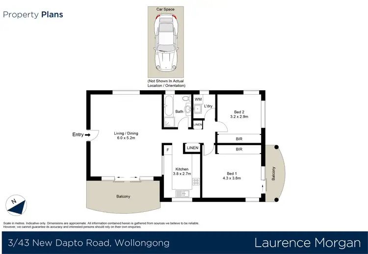 Floorplan of Homely apartment listing, 3/43 New Dapto Road, Wollongong NSW 2500