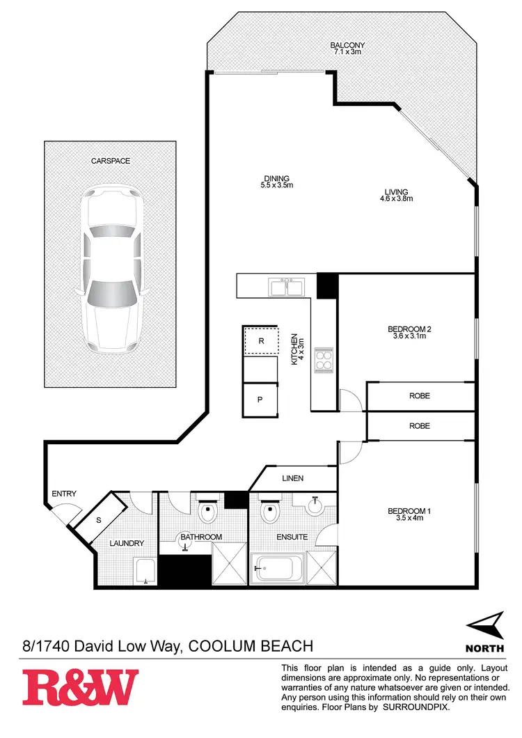 Floorplan of Homely unit listing, 8/1740 David Low Way, Coolum Beach QLD 4573
