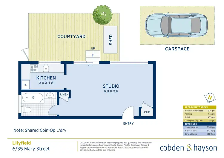 Floorplan of Homely studio listing, 6/35 Mary Street, Lilyfield NSW 2040