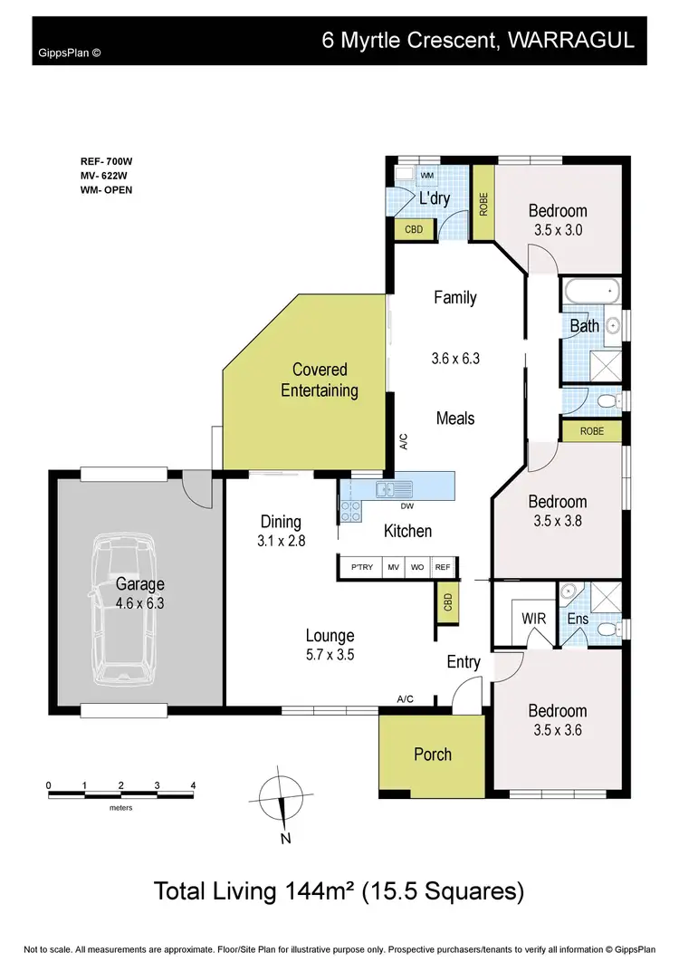 Floorplan of Homely house listing, 6 Myrtle Crescent, Warragul VIC 3820