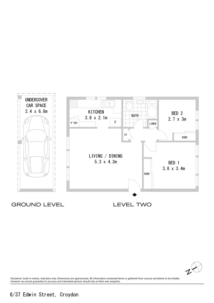 Floorplan of Homely apartment listing, 6/37 Edwin Street, Croydon NSW 2132