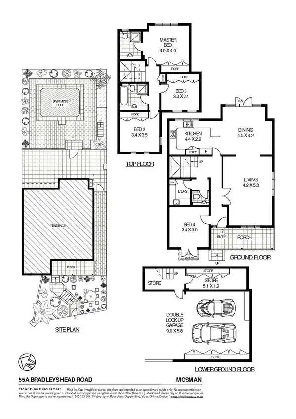 Floorplan of Homely house listing, 55a Bradleys Head Road, Mosman NSW 2088
