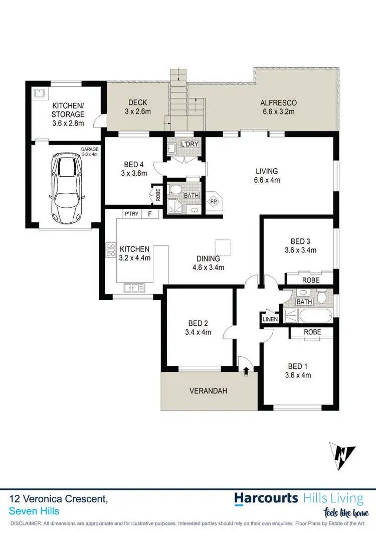 Floorplan of Homely house listing, 12 Veronica Crescent, Seven Hills NSW 2147