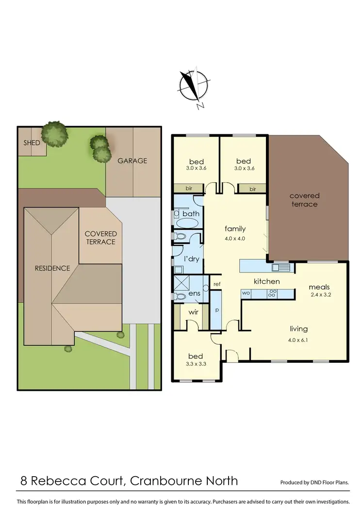 Floorplan of Homely house listing, 8 Rebecca Court, Cranbourne North VIC 3977