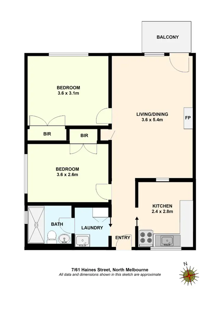 Floorplan of Homely unit listing, 7/61 Haines Street, North Melbourne VIC 3051