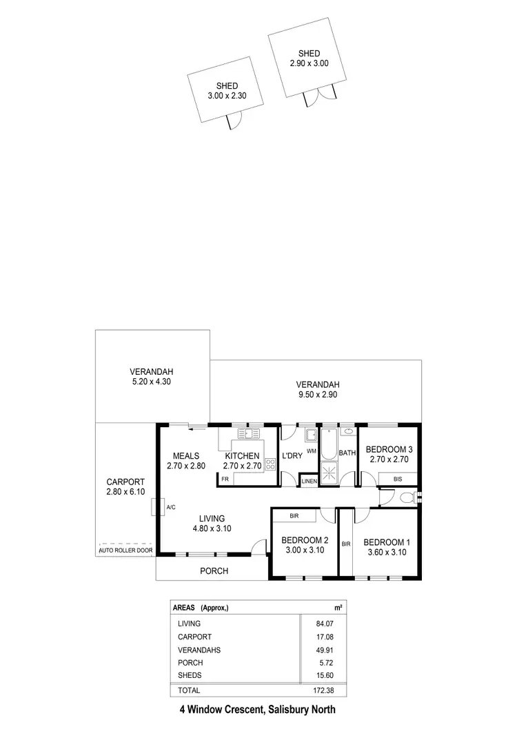 Floorplan of Homely house listing, 4 Window Crescent, Salisbury North SA 5108