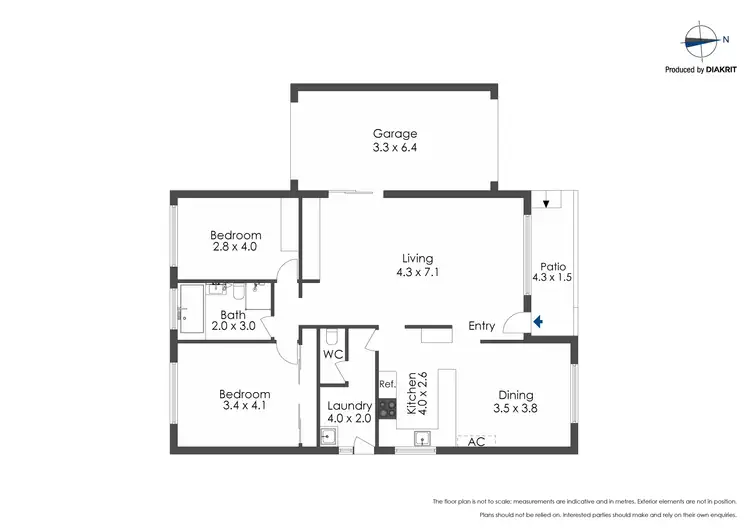 Floorplan of Homely villa listing, 2/29 Reid Street, Kiama NSW 2533