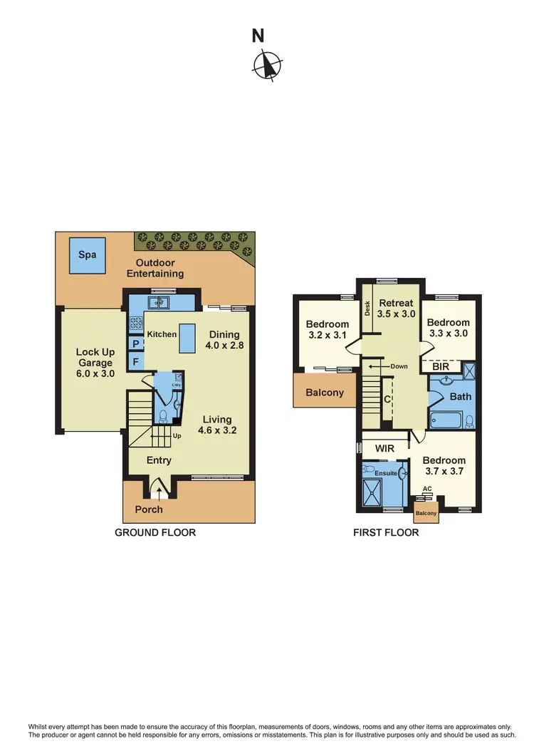 Floorplan of Homely townhouse listing, 2/32 Fisher Parade, Ascot Vale VIC 3032