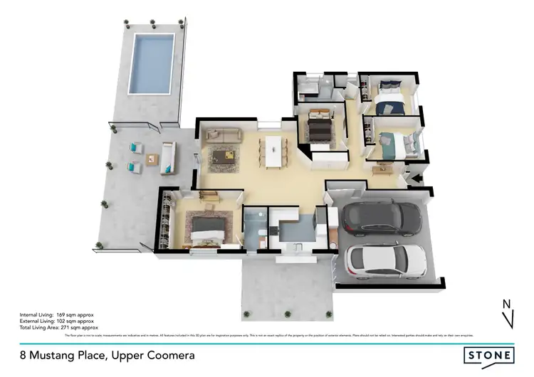 Floorplan of Homely house listing, 8 Mustang Place, Upper Coomera QLD 4209