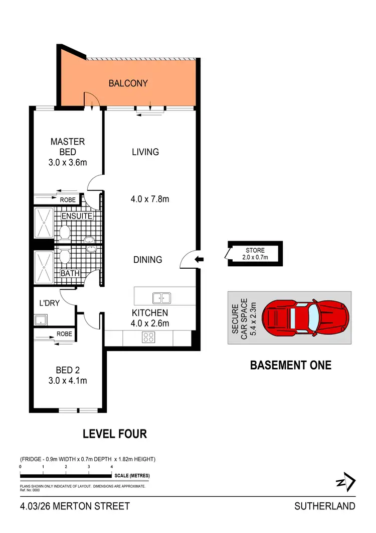 Floorplan of Homely apartment listing, 403/26 Merton Street, Sutherland NSW 2232