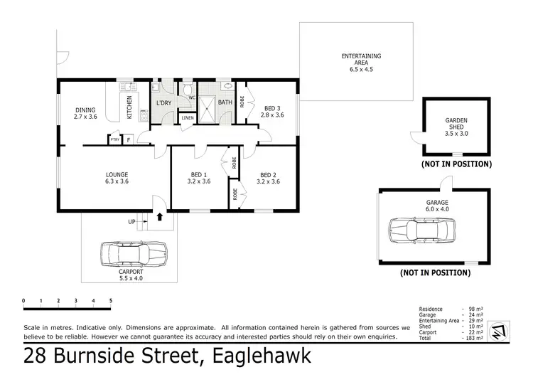 Floorplan of Homely house listing, 28 Burnside Street, Eaglehawk VIC 3556
