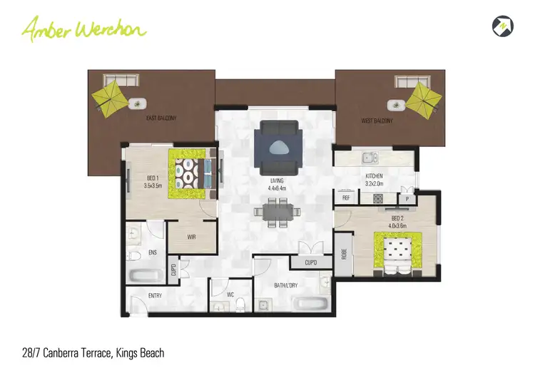 Floorplan of Homely unit listing, 28/7 Canberra Terrace, Kings Beach QLD 4551