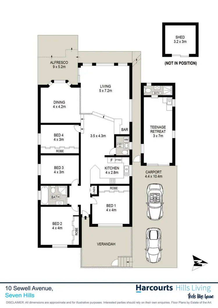 Floorplan of Homely house listing, 10 Sewell Avenue, Seven Hills NSW 2147