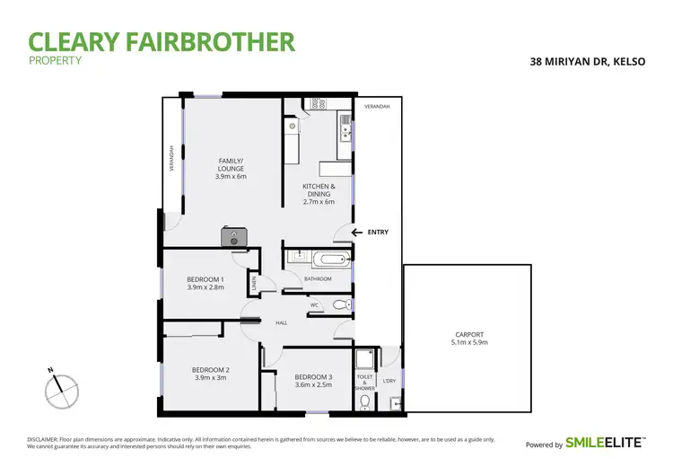 Floorplan of Homely house listing, 38 Miriyan Drive, Kelso NSW 2795