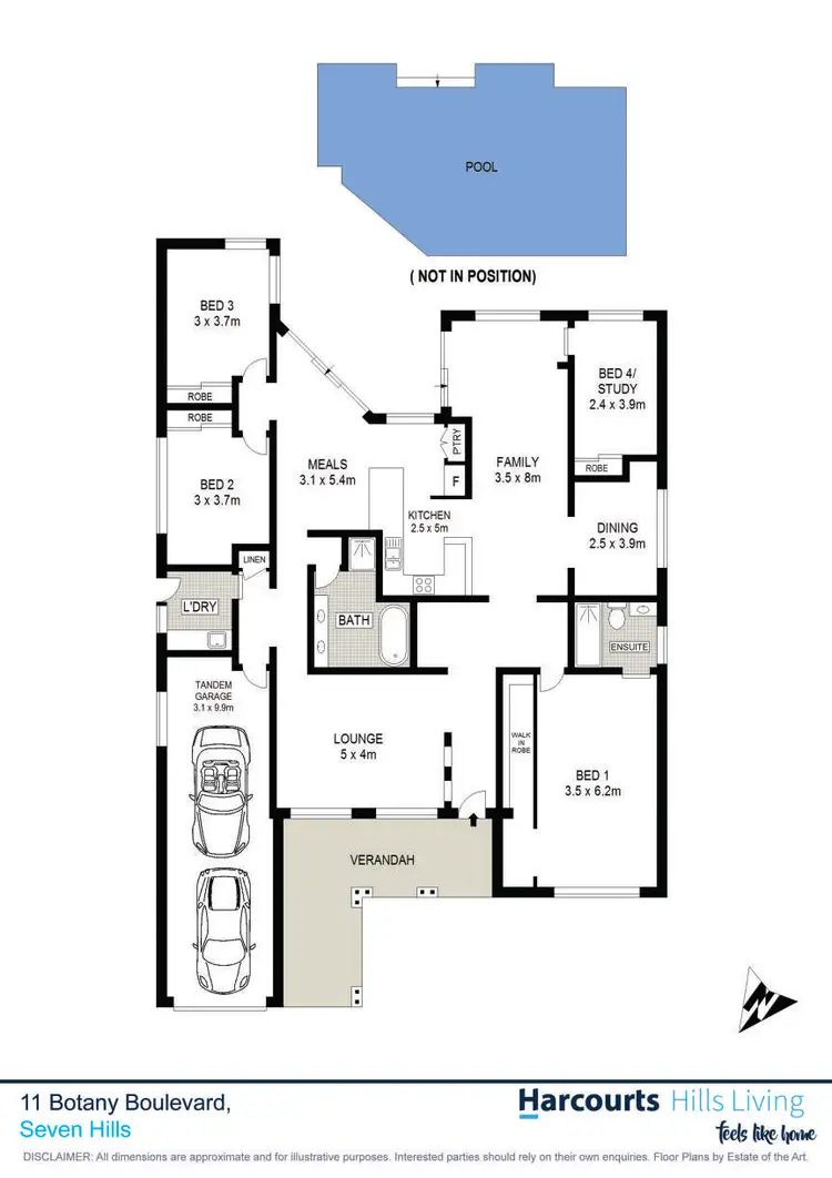 Floorplan of Homely house listing, 11 Botany Boulevarde, Seven Hills NSW 2147