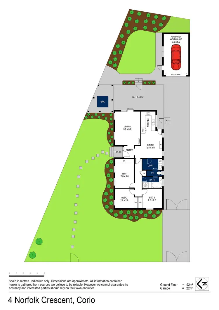 Floorplan of Homely house listing, 4 Norfolk Crescent, Corio VIC 3214