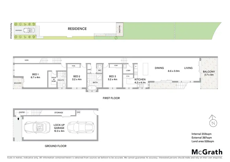 Floorplan of Homely semi-detached listing, 207 Panorama Avenue, Charmhaven NSW 2263
