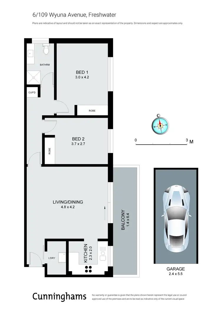 Floorplan of Homely apartment listing, 6/109 Wyuna Avenue, Freshwater NSW 2096