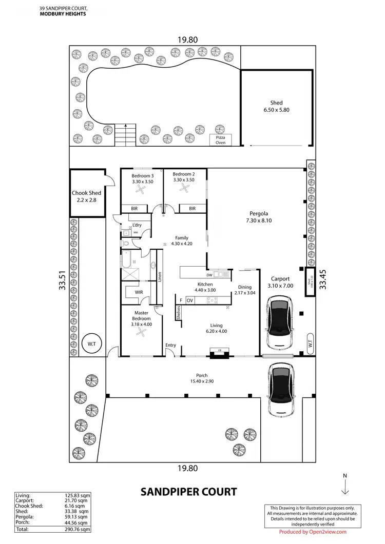 Floorplan of Homely house listing, 39 Sandpiper Court, Modbury Heights SA 5092