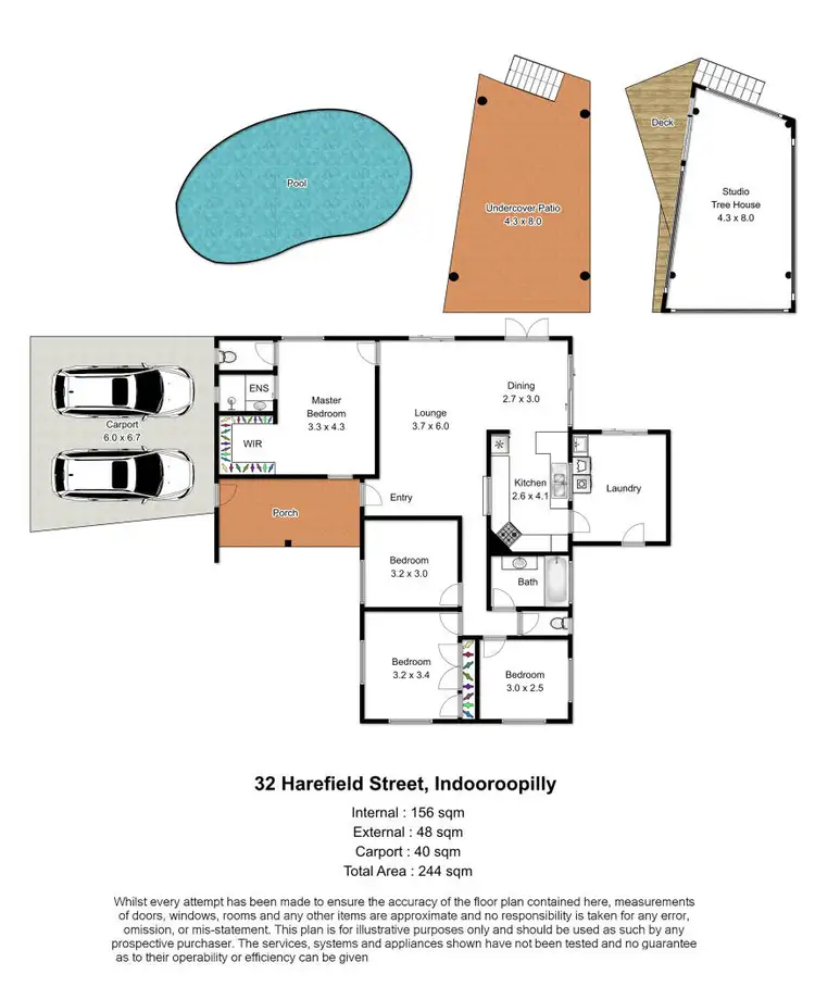 Floorplan of Homely house listing, 32 Harefield Street, Indooroopilly QLD 4068