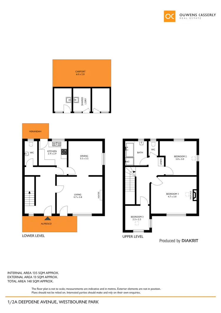 Floorplan of Homely townhouse listing, 1/2A Deepdene Avenue, Westbourne Park SA 5041