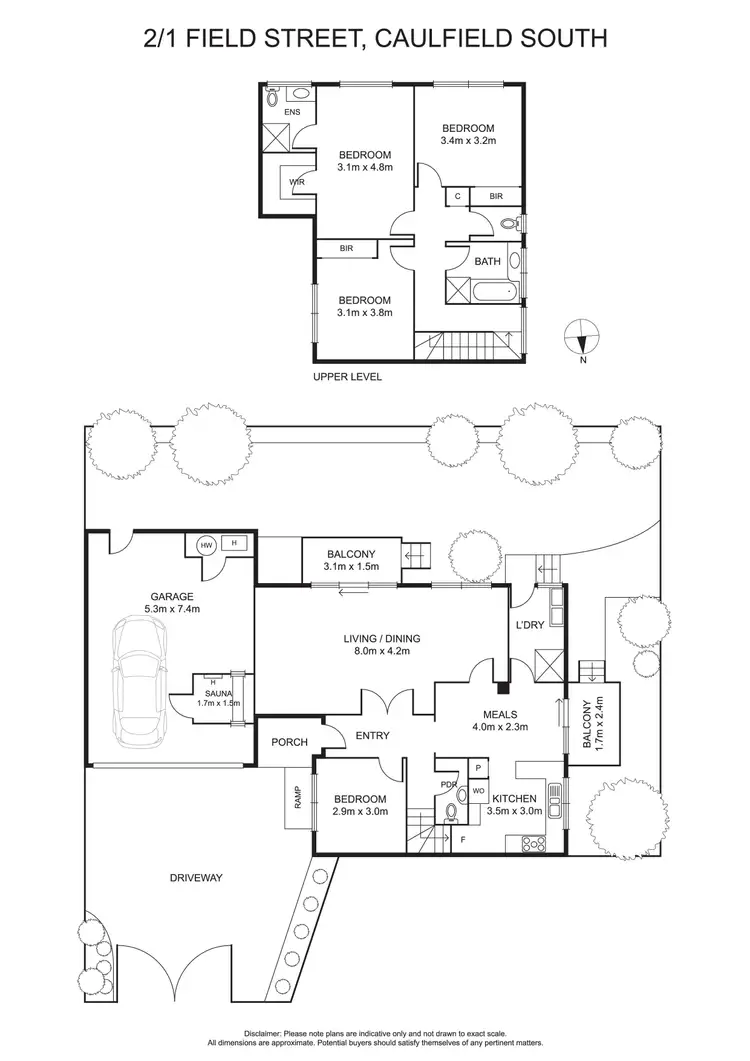 Floorplan of Homely house listing, 2/1 Field Street, Caulfield South VIC 3162