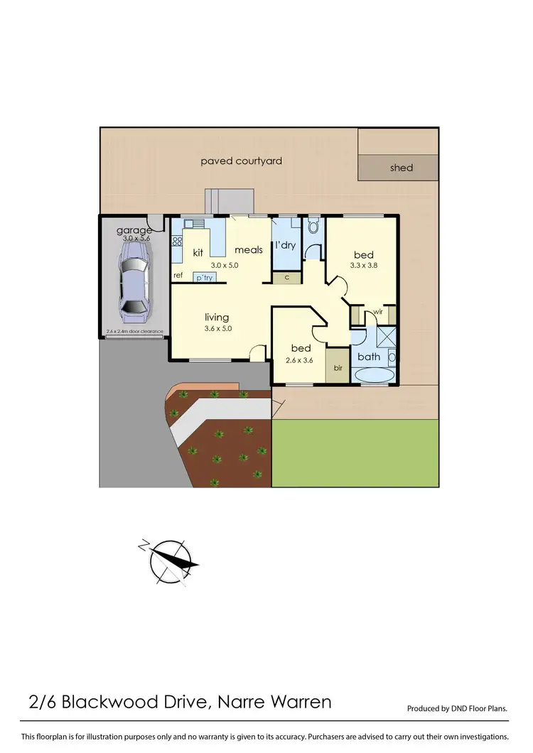 Floorplan of Homely unit listing, 2/6 Blackwood Drive, Narre Warren VIC 3805