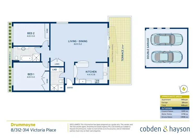 Floorplan of Homely apartment listing, 8/312-314 Victoria Place, Drummoyne NSW 2047