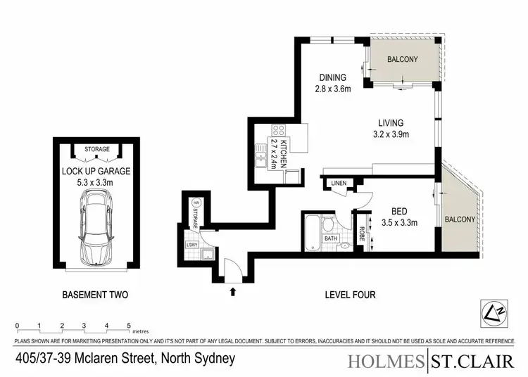 Floorplan of Homely apartment listing, 405/37-39 McLaren Street, North Sydney NSW 2060