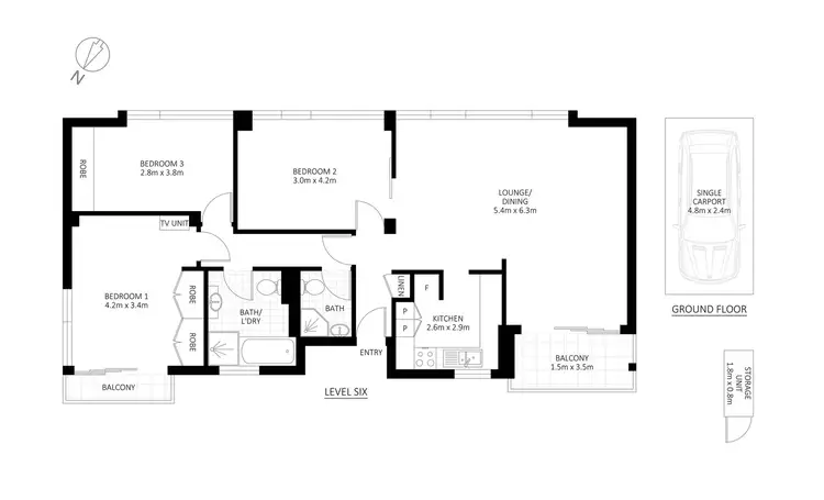 Floorplan of Homely apartment listing, 26/206 Victoria Road, Bellevue Hill NSW 2023