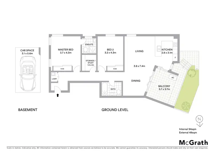 Floorplan of Homely unit listing, 3/374 Rocky Point Road, Sans Souci NSW 2219
