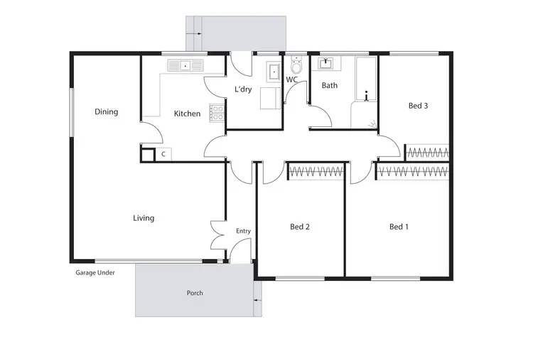Floorplan of Homely house listing, 18 Service Street, Curtin ACT 2605