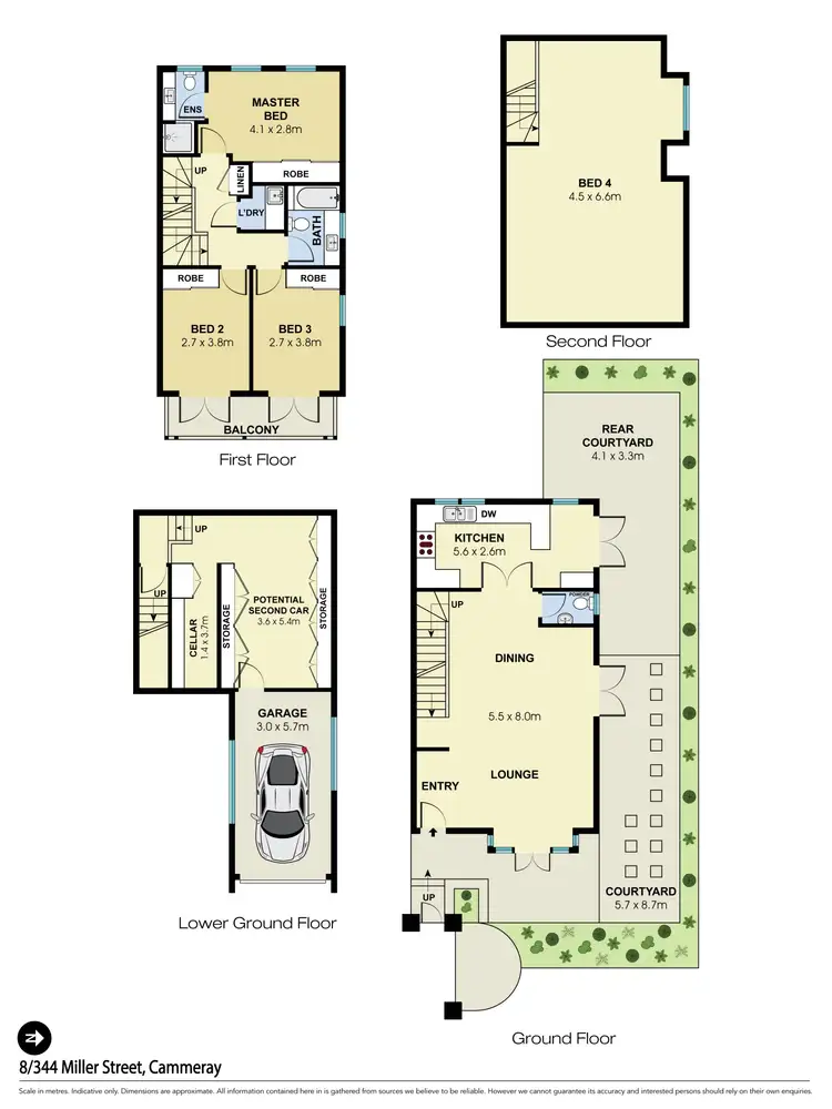 Floorplan of Homely townhouse listing, 8/344 Miller Street, Cammeray NSW 2062