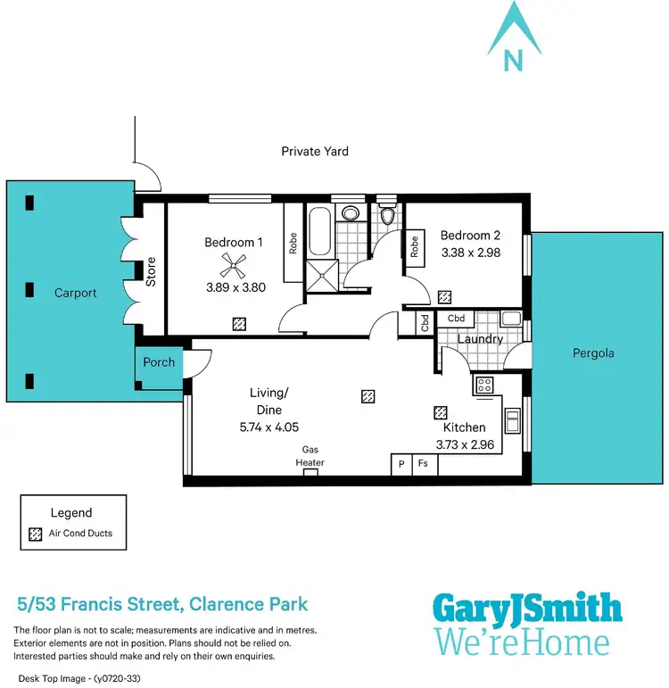 Floorplan of Homely unit listing, 5/53 Francis Street, Clarence Park SA 5034