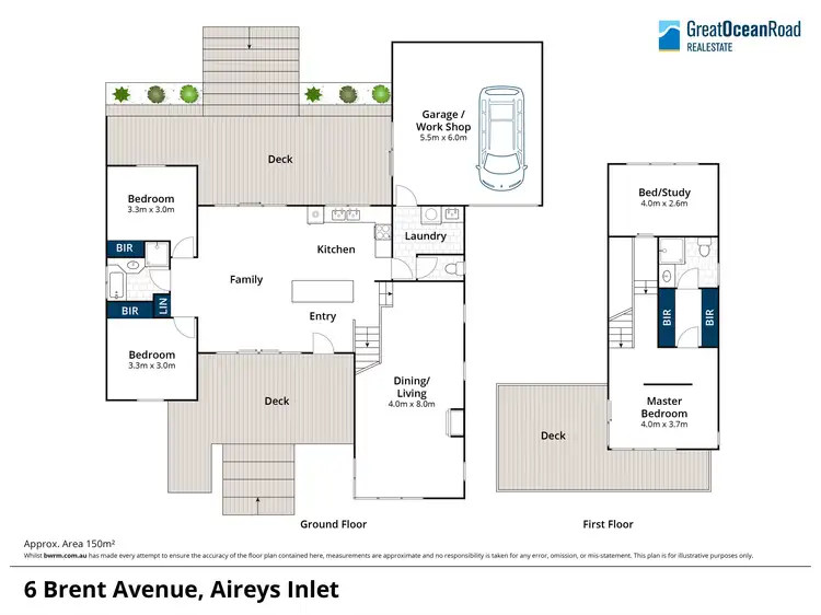 Floorplan of Homely house listing, 6 Brent Avenue, Aireys Inlet VIC 3231
