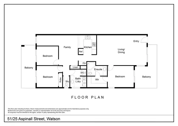 Floorplan of Homely apartment listing, 51/25 Aspinall Street, Watson ACT 2602