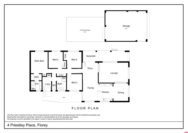 Floorplan of Homely house listing, 4 Priestley Place, Florey ACT 2615