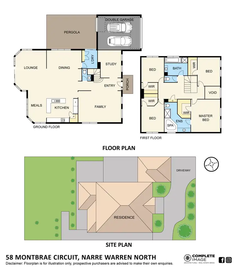Floorplan of Homely house listing, 58 Montbrae Circuit, Narre Warren North VIC 3804
