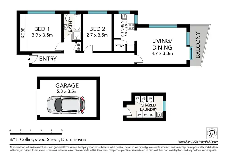 Floorplan of Homely apartment listing, 8/18 Collingwood Street, Drummoyne NSW 2047