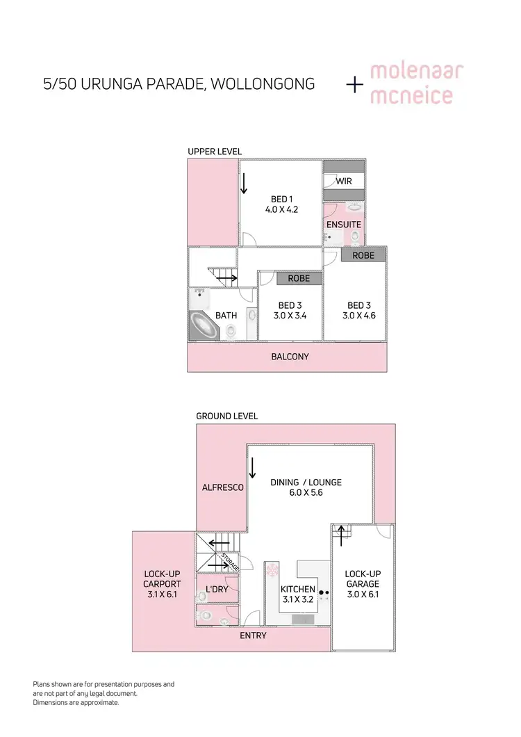 Floorplan of Homely townhouse listing, 5/50 Urunga Parade, Wollongong NSW 2500