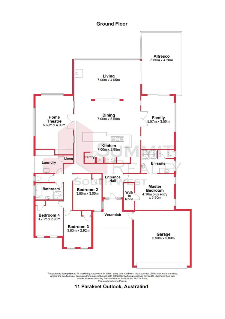 Floorplan of Homely house listing, 11 Parakeet Outlook, Australind WA 6233