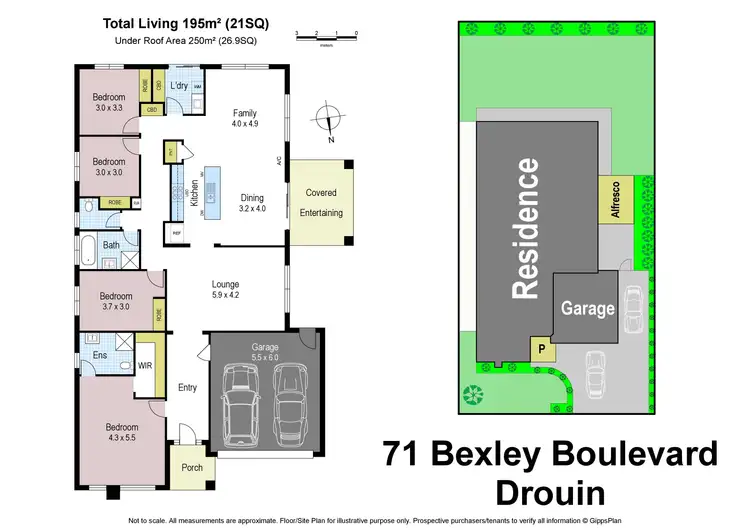 Floorplan of Homely house listing, 71 Bexley Boulevard, Drouin VIC 3818