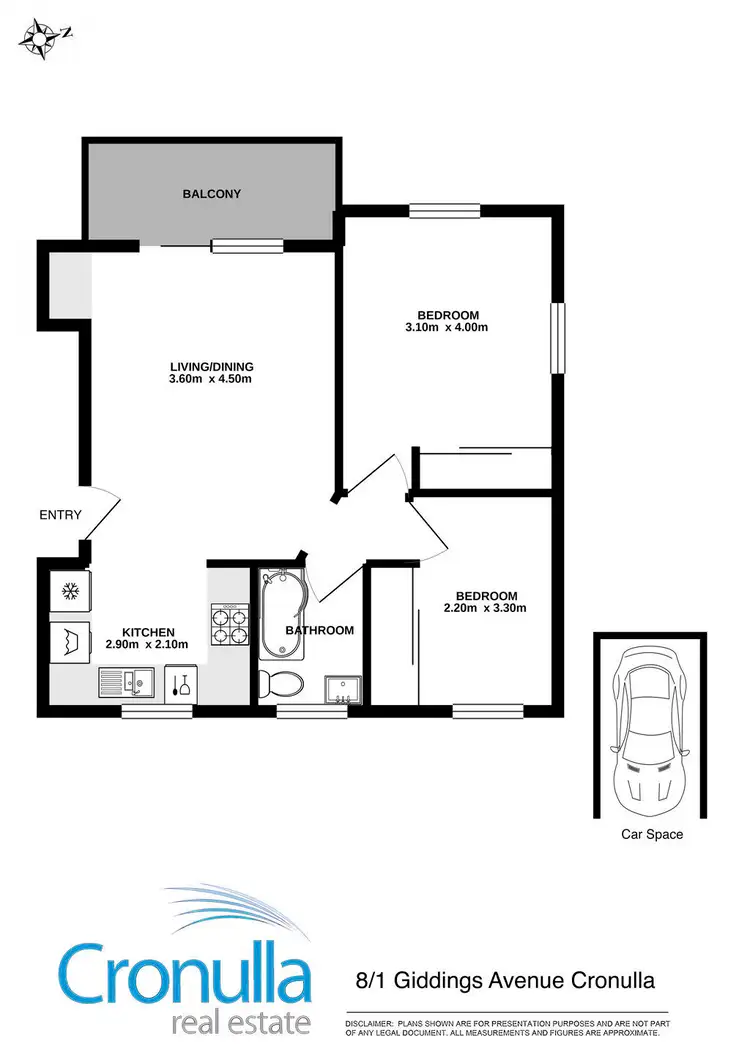 Floorplan of Homely apartment listing, 8/1 Giddings Avenue, Cronulla NSW 2230